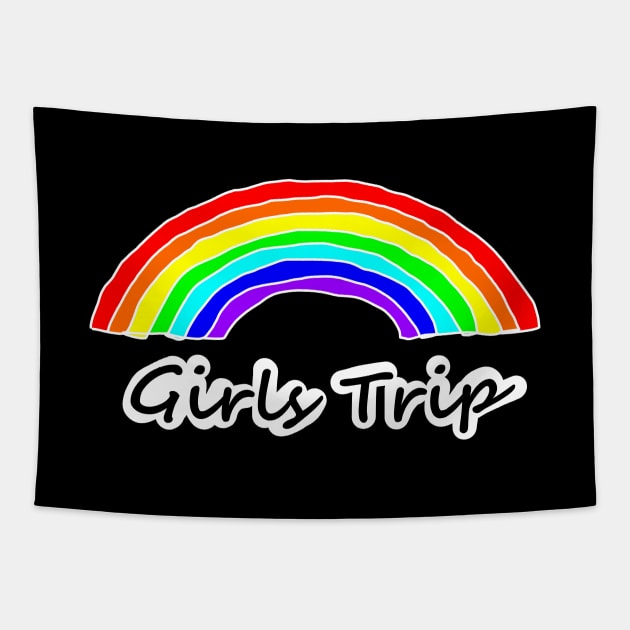 Rainbow Girls Trip Tapestry by ellenhenryart