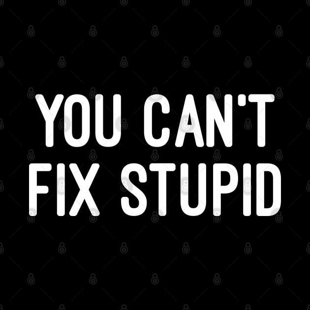 You Can't Fix Stupid by Raw Designs LDN