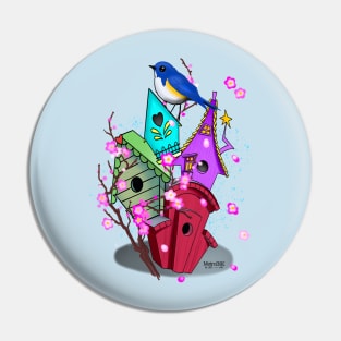 Birdhouses Pin