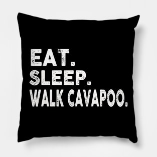 Eat Sleep Walk Cavapoo Pillow