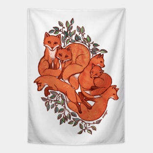 Fox Tangle Tapestry