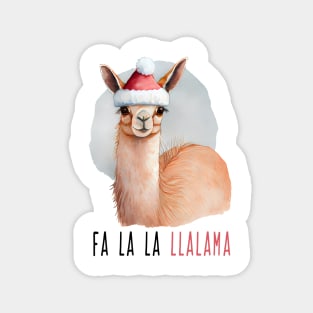 Fa La La La Llama Christmas Magnet