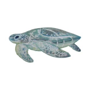 Watercolor Swimming Sea Turtle T-Shirt