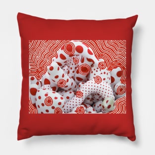 Red Dots and Stripes Pillow