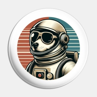 dog astronaut Pin