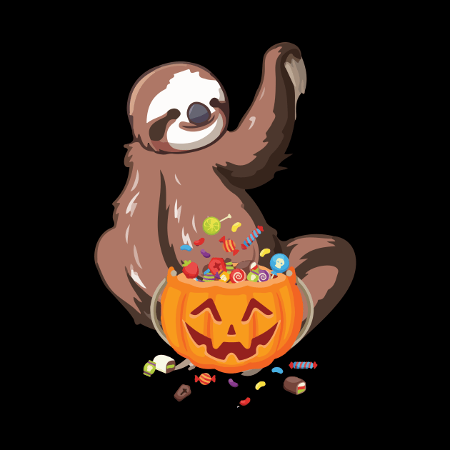 Sloth Costume Halloween Halloween Sloth Pumpkin Shirt by danieldamssm