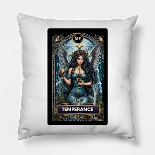 Temperance Card from The Mermaid Tarot Deck Pillow