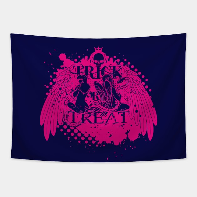 Trick or Treat? - Magenta Tapestry by Cooliophonic