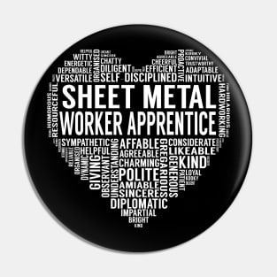 Sheet Metal Worker Apprentice Heart Pin