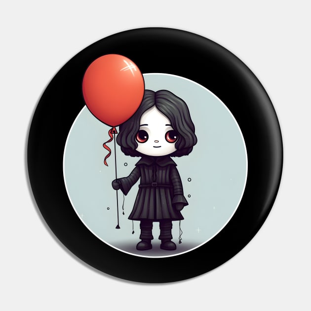 Emo Kid - Red Balloon Pin by My Geeky Tees - T-Shirt Designs