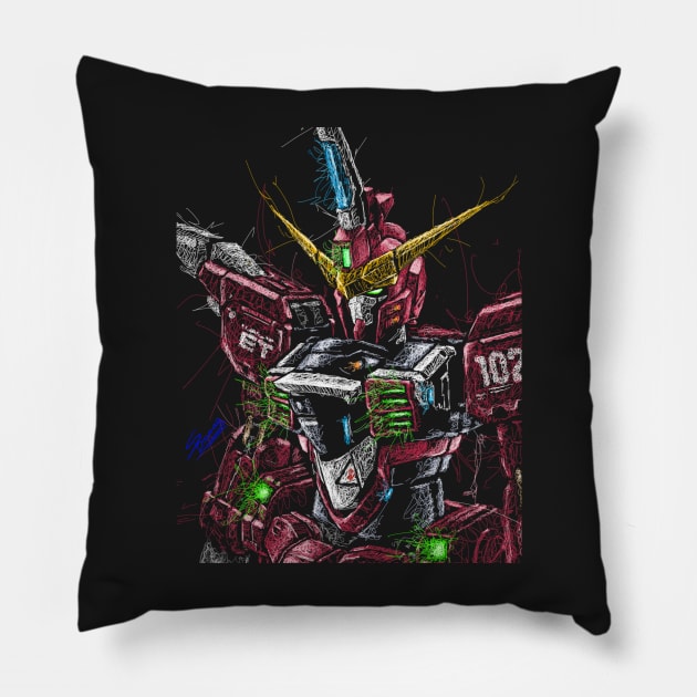 Justice Gundam Pillow by Shawngkolon