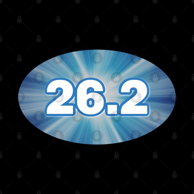 Marathon Blue Light Stream Design for Runners 26 2 by DesignsbyZazz