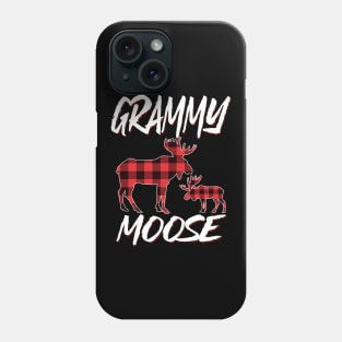 Red Plaid Grammy Moose Matching Family Pajama Christmas Gift Phone Case