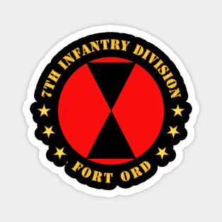 7th Infantry Division - Fort Ord wo BkGrd Magnet