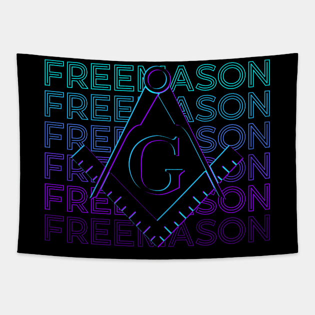 Freemason Freemasonry Masonic Masonry Retro Gift Tapestry by Alex21