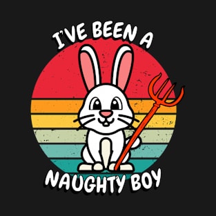 Cute white rabbit is a naughty boy T-Shirt