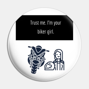 Biker girl Pin