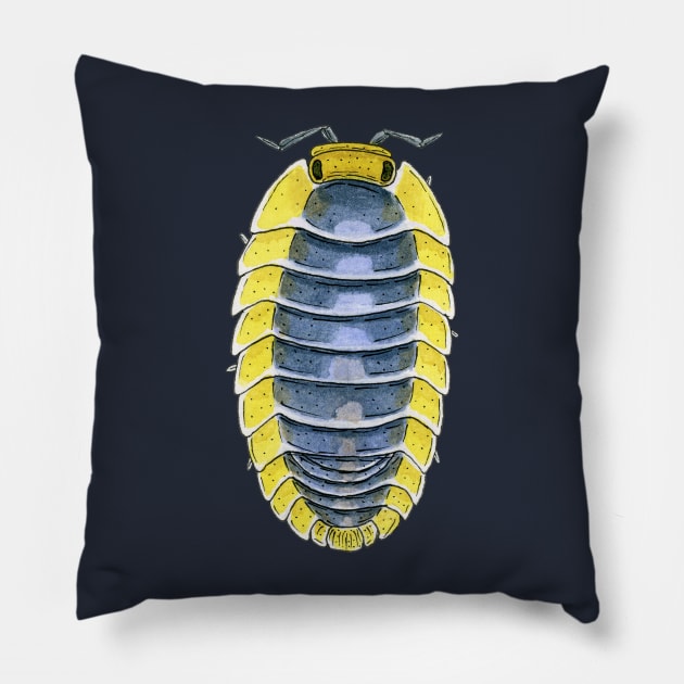 Cubaris sp. "Lemon Blue" Isopod Pillow by paintedpansy