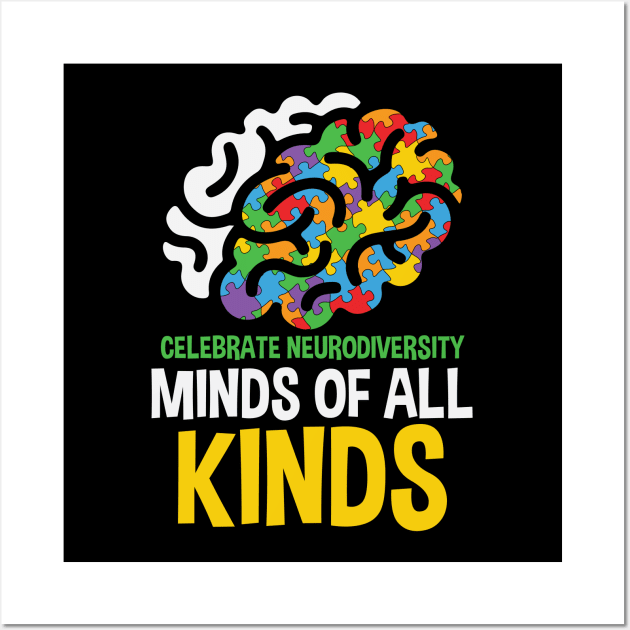 Celebrate Minds Of All Kinds Rose Rainbow Watercolor T-Shirt