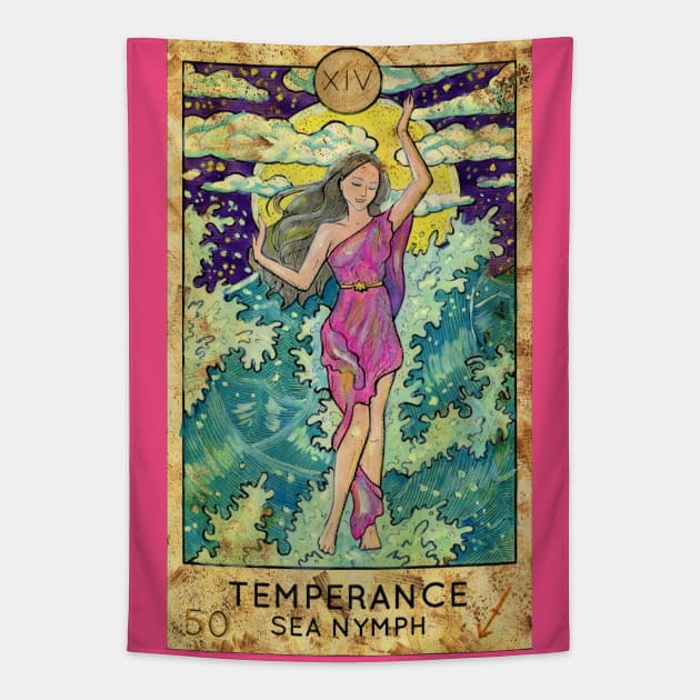 Temperance. Major Arcana Tarot Card. Tapestry by Mystic Arts