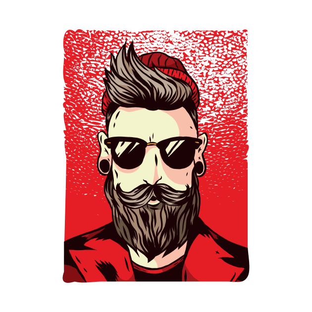 Bearded hipster by LR_Collections