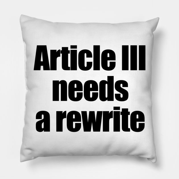 Article III Pillow by Swift Art