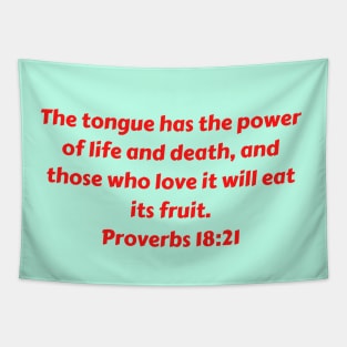 Bible Verse Proverbs 18:21 Tapestry