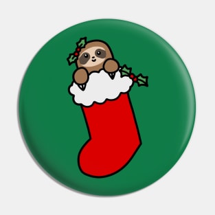 Christmas Stocking Sloth Pin