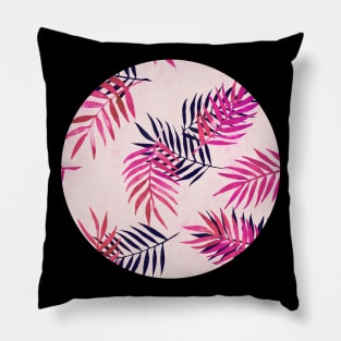 Pink Palm Pattern Pillow