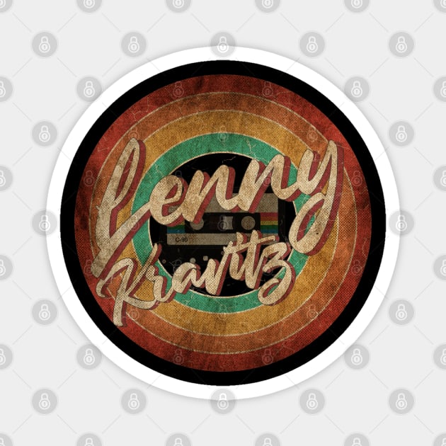 Lenny Kravitz Vintage Circle Art Magnet by antongg