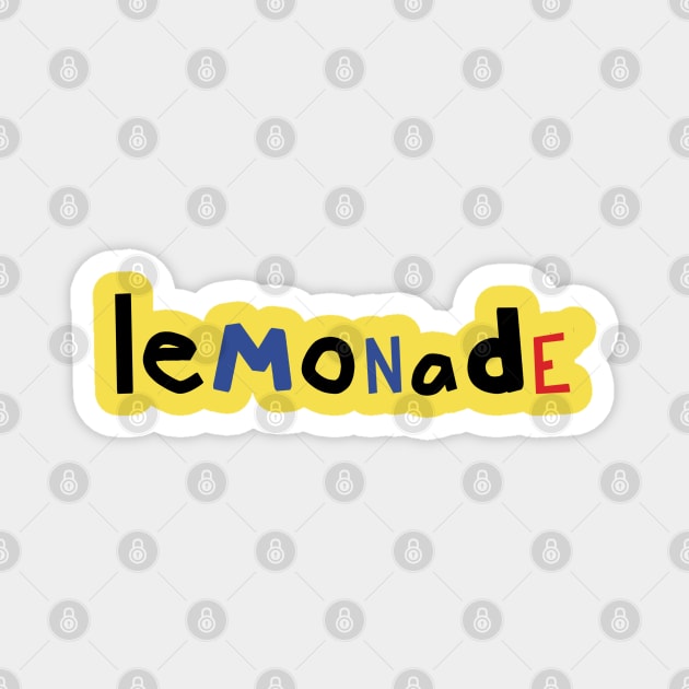 Typography Lemonade Magnet by ellenhenryart