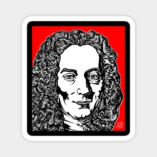 VOLTAIRE - ink and acrylic portrait Magnet