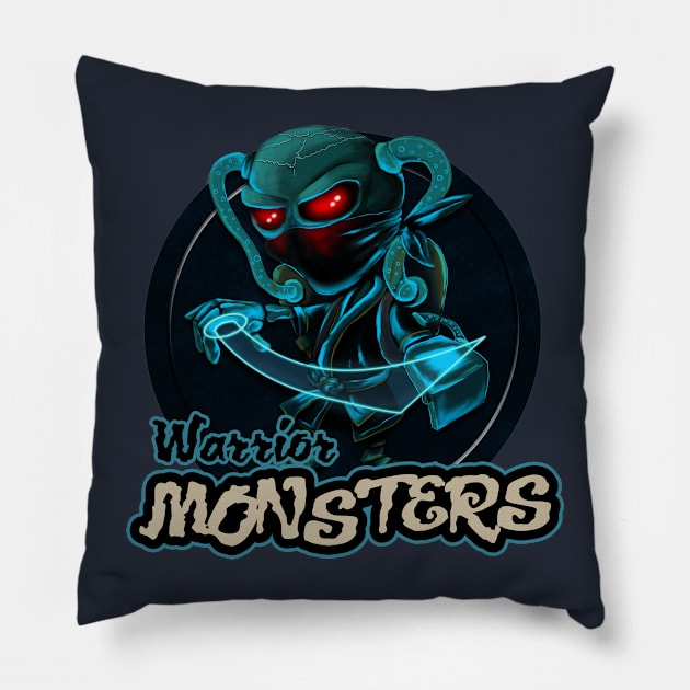 Warrior Monsters Pillow by Waizor