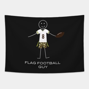 Funny Mens Flag Football Boy Tapestry