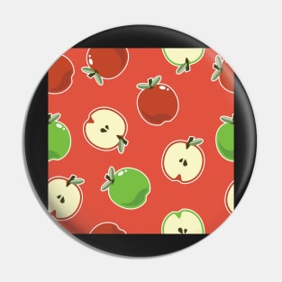Red and Green Apples Pin