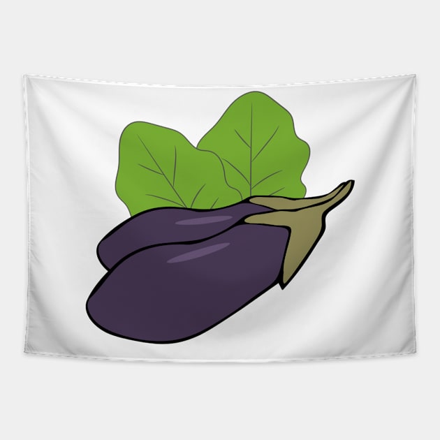 Two eggplants. Tapestry by Design images