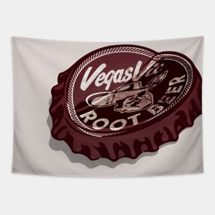 Vintage Vega Vic's Root Beer Bent Soda Bottlecap Tapestry