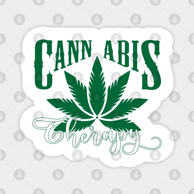 WEED, CANNABIS THERAPY Magnet by HassibDesign