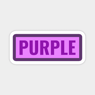 Purple text simple classic typography Magnet