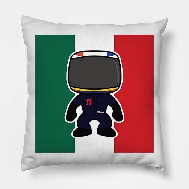 Sergio Perez Custom Bobblehead - 2022 Season Flag Edition Pillow by GreazyL