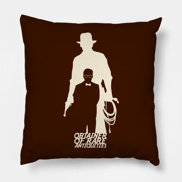 Obtainer of Rare Antiquities (dark) Pillow by Olipop