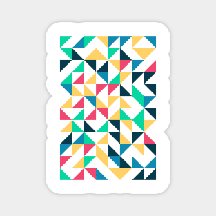 Creative Geometric Colourful Triangle Pattern #7 Magnet