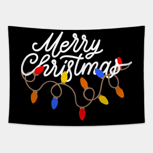 Merry Christmas Lights Tapestry