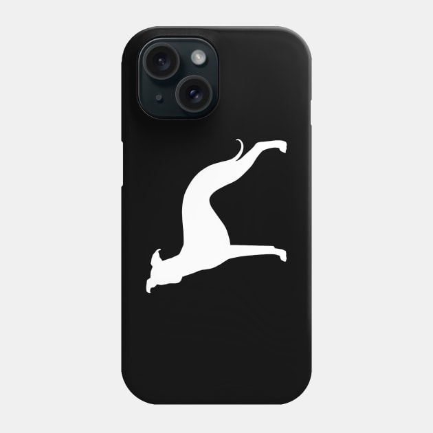 White Italian Greyhound Silhouette Phone Case by Coffee Squirrel