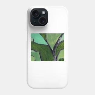 Abstract Oil Painting 2c20 Fern Olive Seafoam Green Phone Case