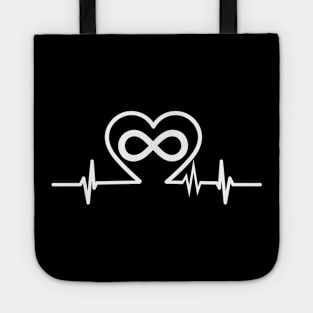 heart beat infinity Tote