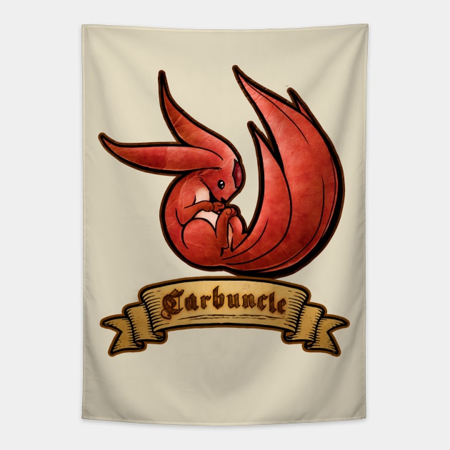 Carbuncle Tapestry by mcashe_art