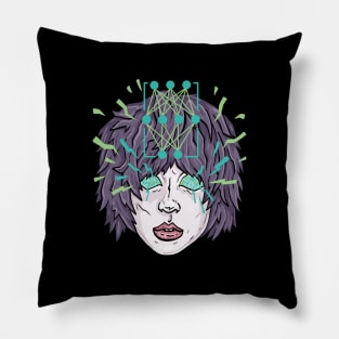 Neural Network - Cyberpunk Artwork Pillow