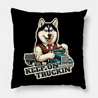 Husky Truck driver Pillow