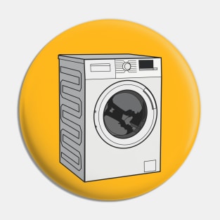 Washing machine cartoon illustration Pin